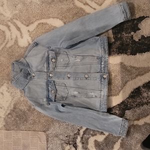 Girls Zara Light Blue Denim Jean Jacket Size 11-12